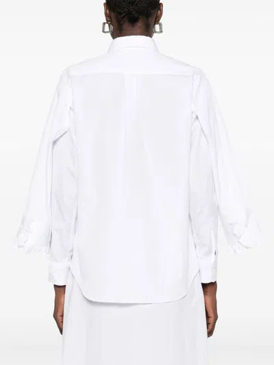 Comme Des Garçons Long Sleeve Shirt In White