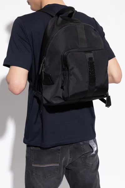Moschino Logo-detail Backpack In Black