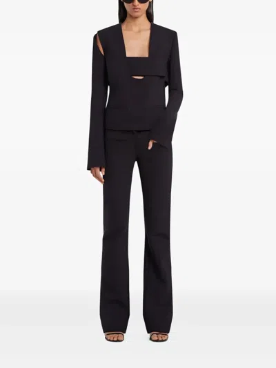 Courrèges Infinity Polywool Jacket In Black