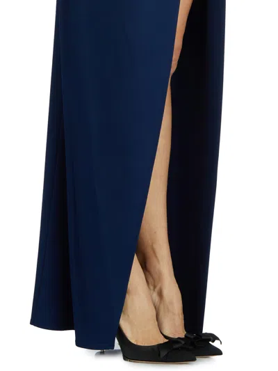 Elisabetta Franchi Red Carpet Oltremare Asymmetric Dress In Blue