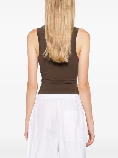 Entire Studios Cropped Tank In Brown