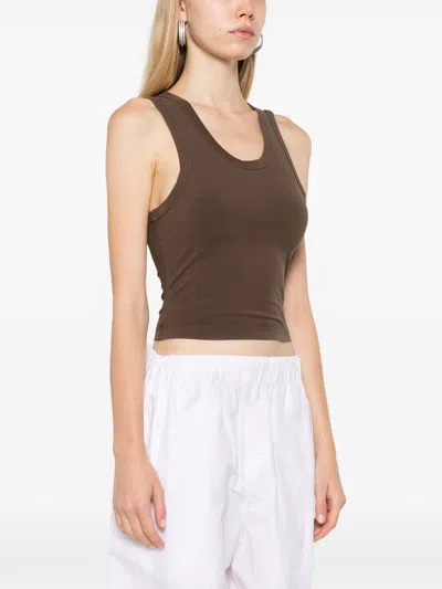 Entire Studios Cropped Tank In Brown