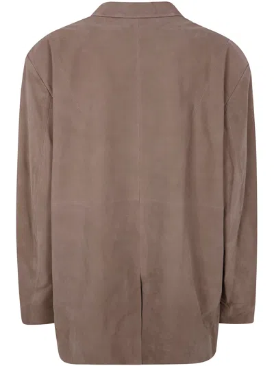 Entire Studios Single Breasted Blazer Back Vent In Brown