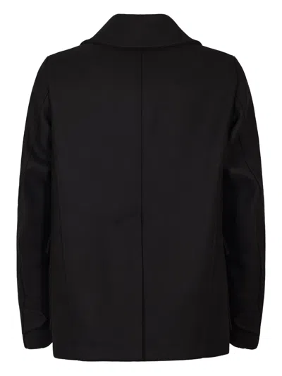Dsquared2 Double-breasted Pocket Coat In Black