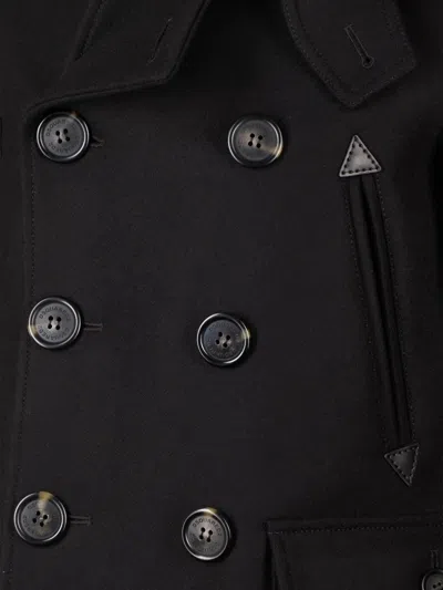 Dsquared2 Double-breasted Pocket Coat In Black