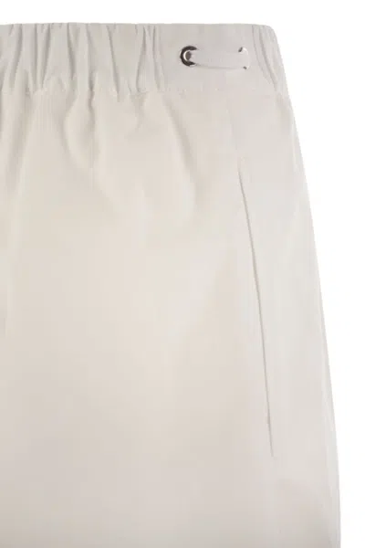 Max Mara Waistband Drawstring Eyelets Pockets Shorts In White