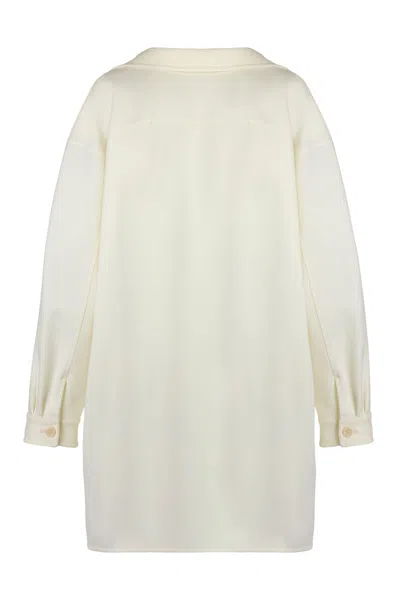 Max Mara Orlaya Virgin Wool Jacket In White