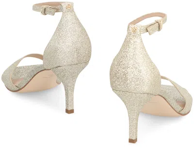 Michael Michael Kors Jaida Glitter Sandals In White