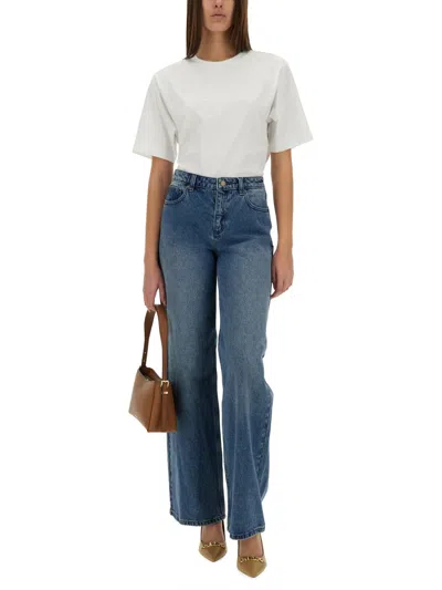 Michael Michael Kors Straight Leg Jeans In Blue