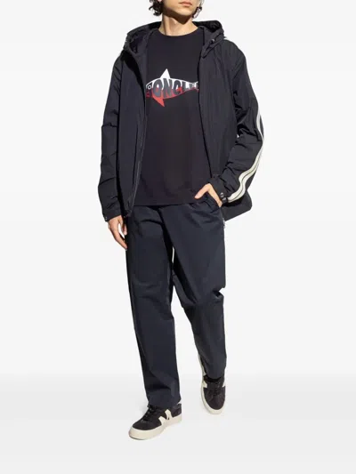 Moncler Side Stripe Jacket In Black