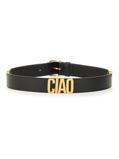 Moschino Couture Hello Belt In Black