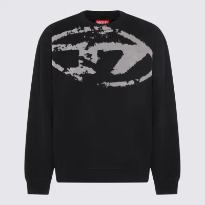 Diesel Relaxed-fit Black Sweatshirt With Graphic Design In Black