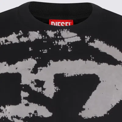 Diesel Relaxed-fit Black Sweatshirt With Graphic Design In Black