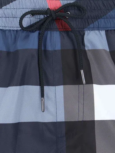 Burberry Blue Polyester Swimsuit In Blue