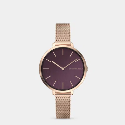 Lilienthal Berlin Rosalux Rosegold Burgundy Mesh Rose Gold Brushed In Brown