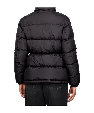 Moncler Puffer Jacket With High Collar And Cuffs In Black