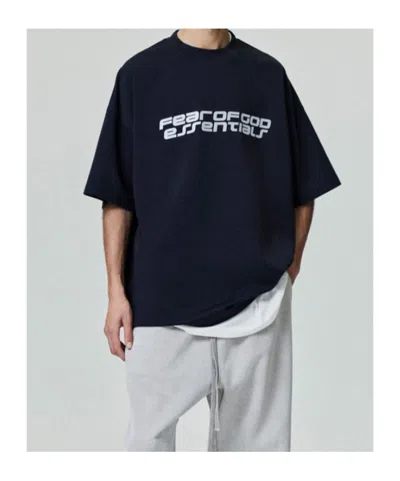 Essentials Black Holiday Ponte 90s T-shirt In Black