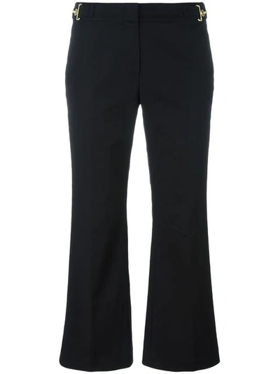 Michael Michael Kors Cropped Flared Trousers In Black