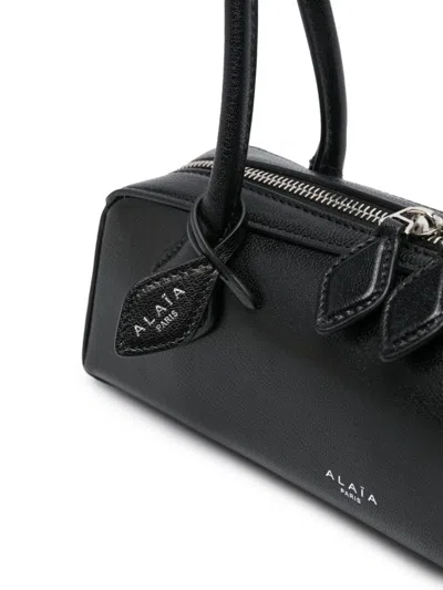 Alaïa Womens Noir Le Teckel Branded-tag Leather Shoulder Bag In Black