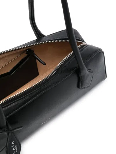 Alaïa Womens Noir Le Teckel Branded-tag Leather Shoulder Bag In Black