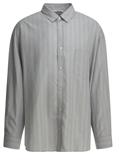 Acne Studios Soffia Stripe Shirt In Gray
