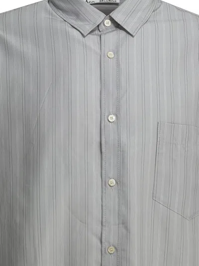Acne Studios Soffia Stripe Shirt In Gray