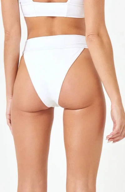 L*space Lspace Lola Bitsy High Cut Bikini Bottoms In White
