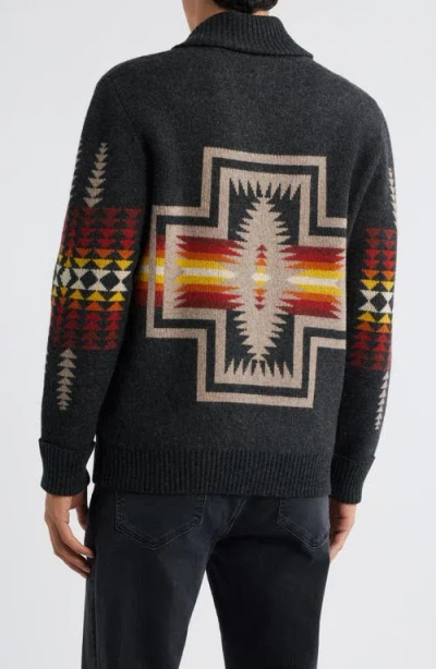 Pendleton Harding Zip Cardigan In Black