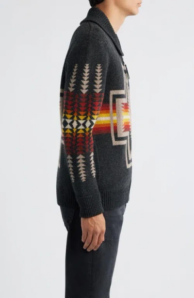 Pendleton Harding Zip Cardigan In Black