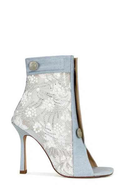 Azalea Wang Tandy Open Toe Bootie In Blue