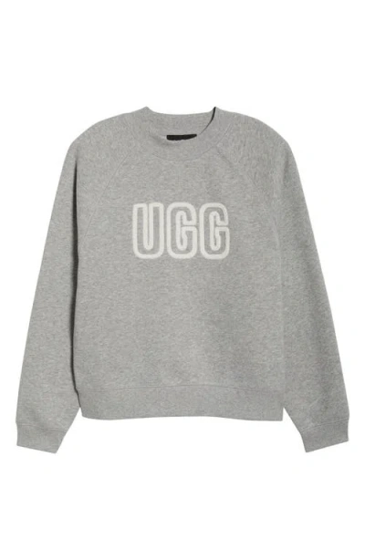 Ugg (r) Logo Crewneck Sweatshirt In Gray