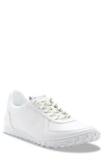 Givenchy Glide Leather Sneakers Low Top Rubber Sole In White