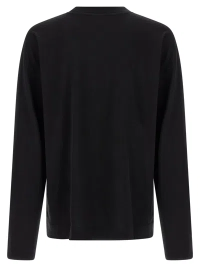 Dries Van Noten Long Sleeve Crew Neck Relaxed Fit T-shirt In Black