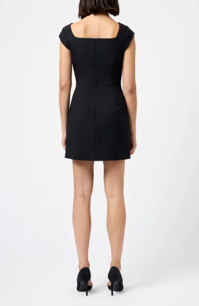 French Connection Azra Square Neck Twill Mini Dress In Black