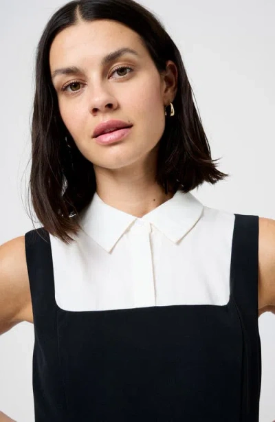 French Connection Echo Crepe Sleeveless Dress In Black