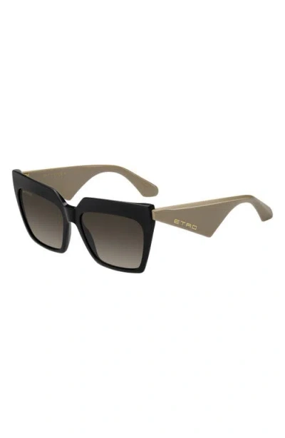 Etro 58mm Rectangular Sunglasses In Black