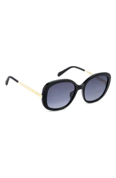 Fossil 56m Gradient Oval Sunglasses In Black