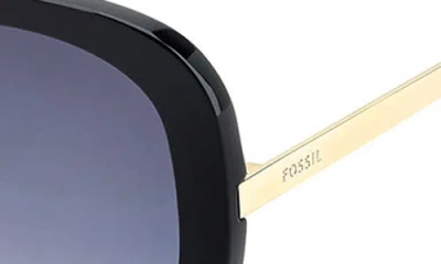 Fossil 56m Gradient Oval Sunglasses In Black