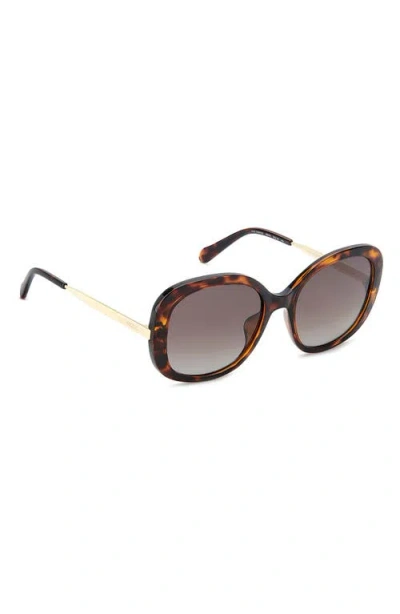 Fossil 56m Gradient Oval Sunglasses In Brown