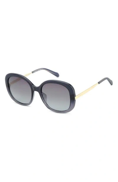 Fossil 56m Gradient Oval Sunglasses In Blue