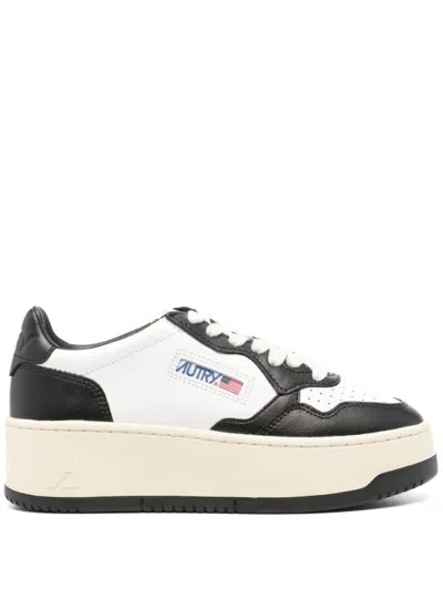 Autry Women Blackwhite Logo Sneakers In Multi