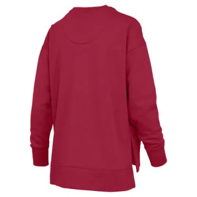 Pressbox Cardinal Arkansas Razorbacks Bonanza Chenille Harper Script Sweatshirt In Multi
