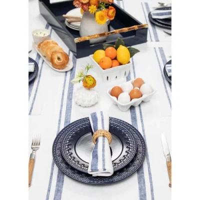 Solino Home Linen Table Runner In White