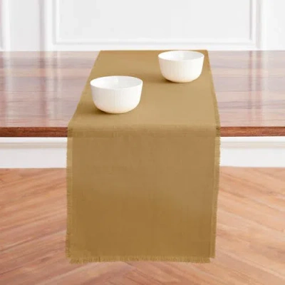 Solino Home Linen Table Runner In Brown