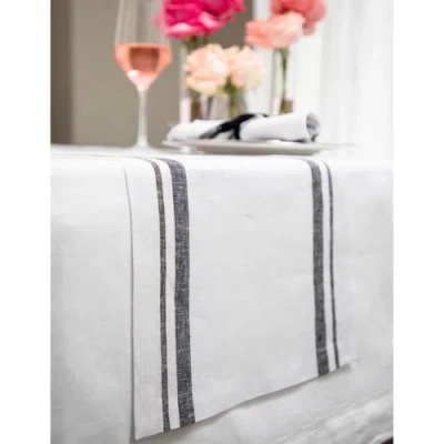 Solino Home Linen Table Runner In White