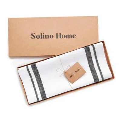 Solino Home Linen Table Runner In White