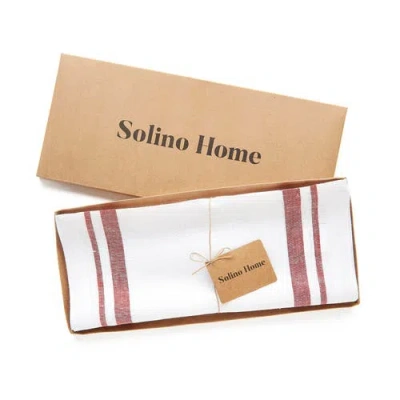 Solino Home Linen Table Runner In White