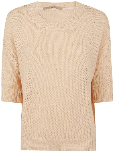 Nuur Short Sleeves Round Neck In Neutral