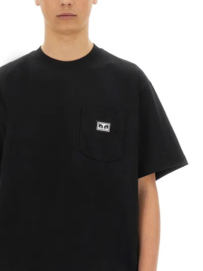 Obey Established Works Eyes Pocket Tee Ss In Black
