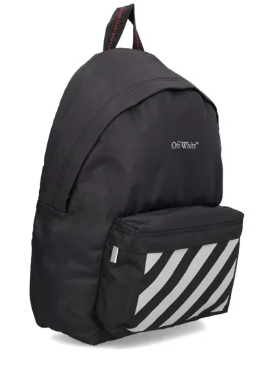 Off-white Backpack Adjustable Straps Front Pocket Handle In Black